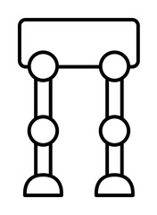 Robotic, legs icon. Element of prosthetics thin line icon on white background