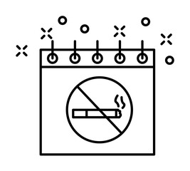 No smoking, cigarette icon. Element of quit smoking icon on white background