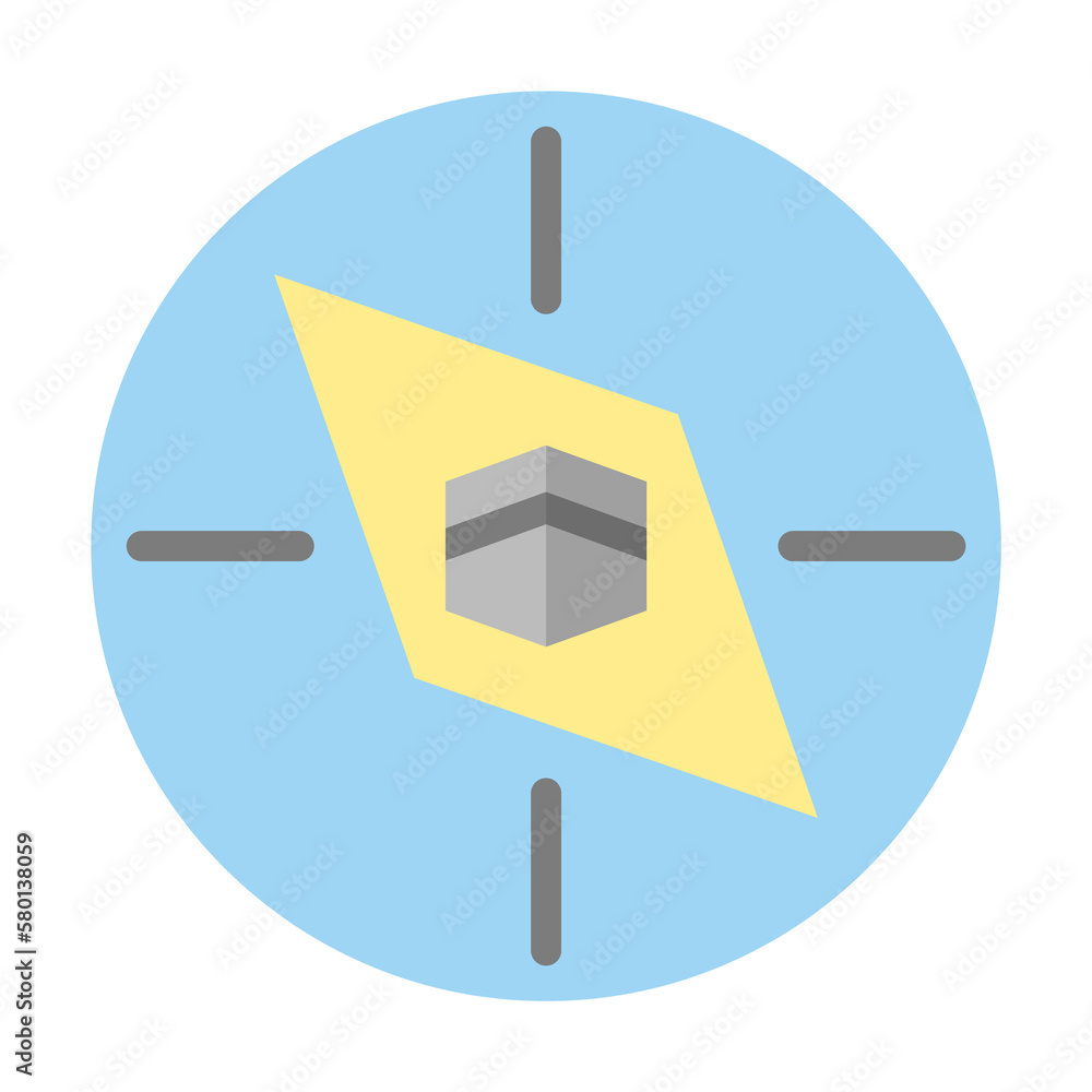 Aufkleber compass ramadan icon. simple color elements of islam icons for ui and ux, website or mobile applicat