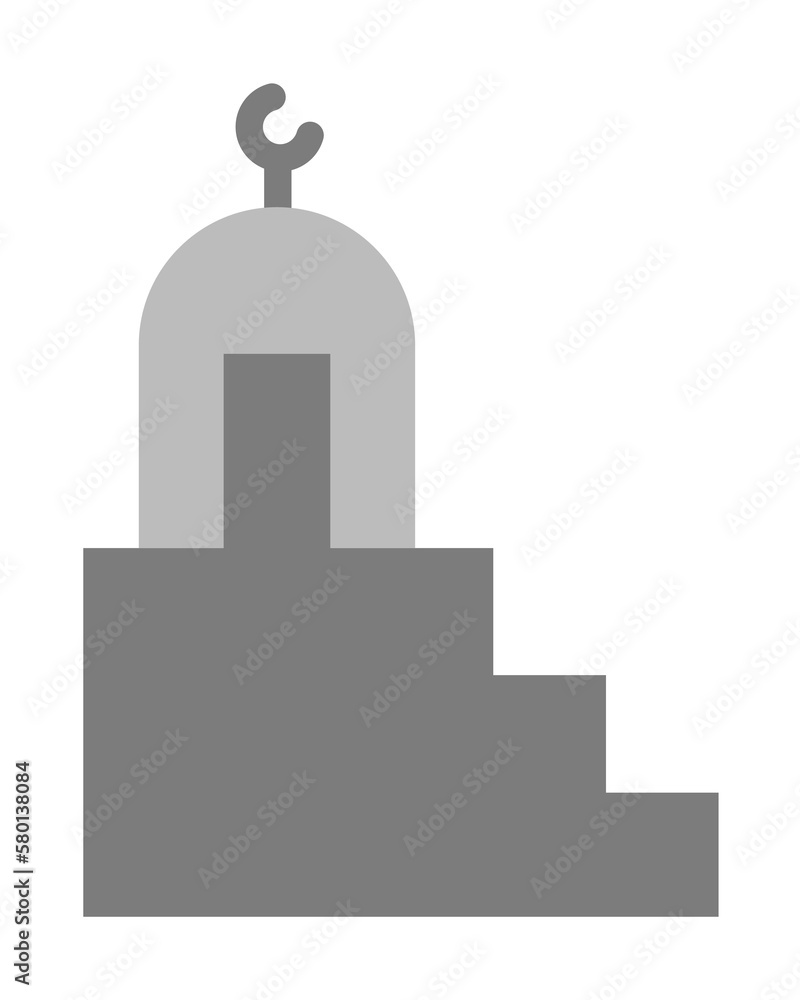 Poster mosque ramadan icon. simple color elements of islam icons for ui and ux, website or mobile applicati