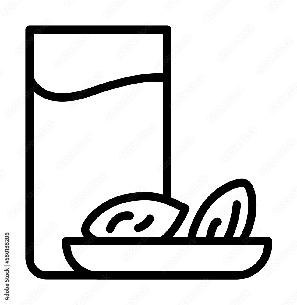 Poster fasting water iftar dates icon. simple line elements of islam icons for ui and ux, website or mobile
