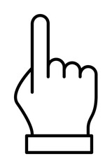 Hand point icon. Simple line, outline religion icons for ui and ux, website or mobile application on white background