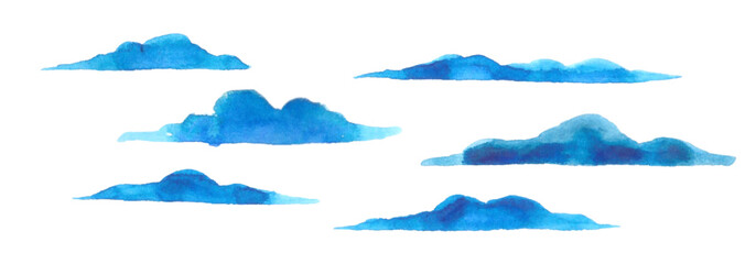 Watercolor blue spots