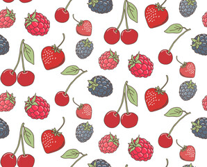 Berry seamless pattern