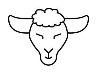 Lamb of God, sheep icon. Simple line, outline religion icons for ui and ux, website or mobile application on white background