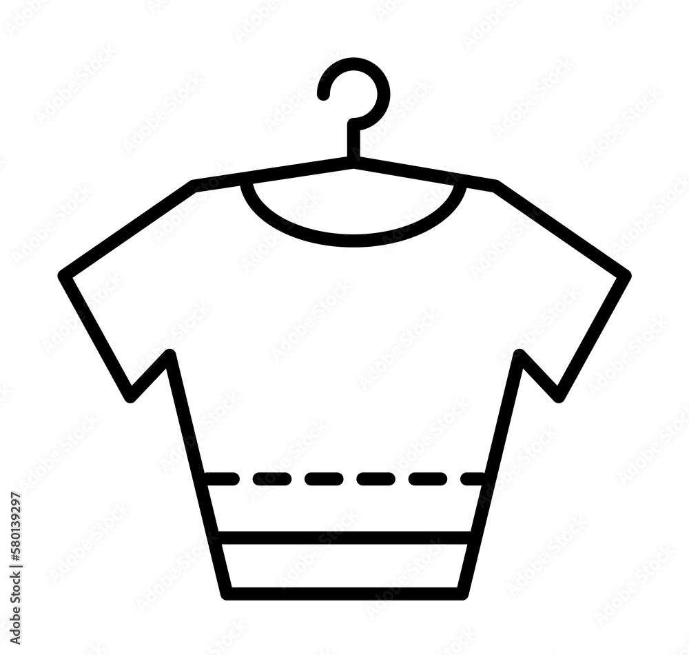 Poster clothes, t shit icon. simple line, outline elements of tailor for ui and ux, website or mobile appli
