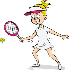 Young female tennis player