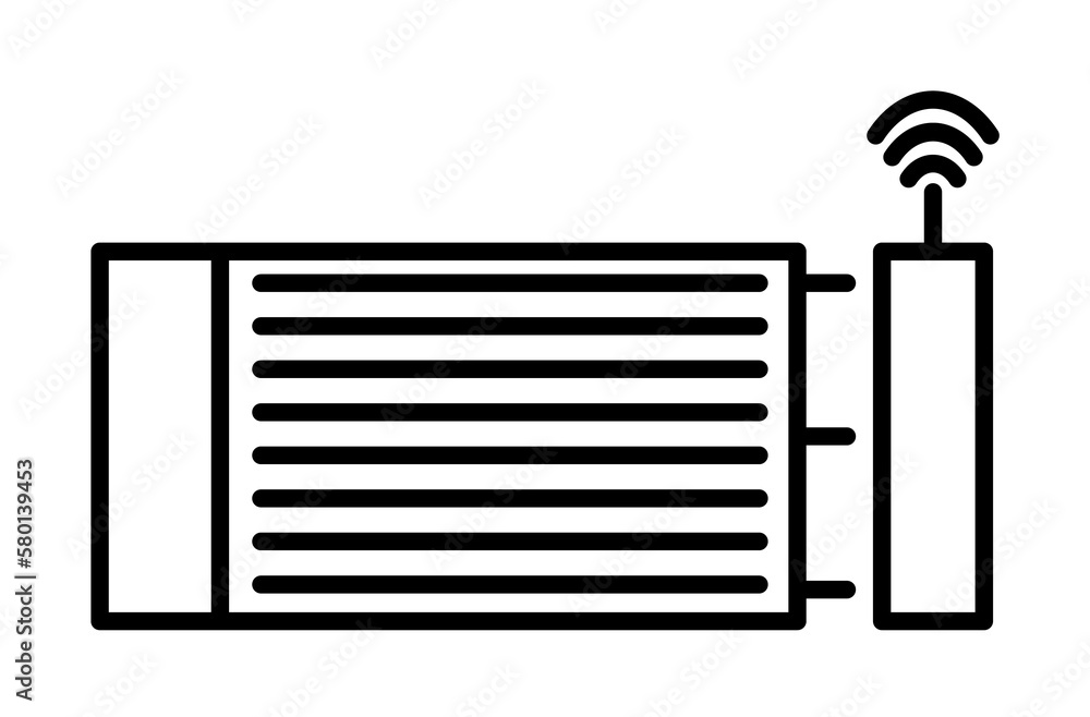 Poster smart farm, cattle icon. element of smart farm icon. thin line icon for website design and developme