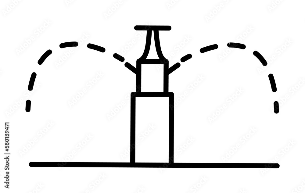 Aufkleber smart farm, irrigation icon. element of smart farm icon. thin line icon for website design and devel