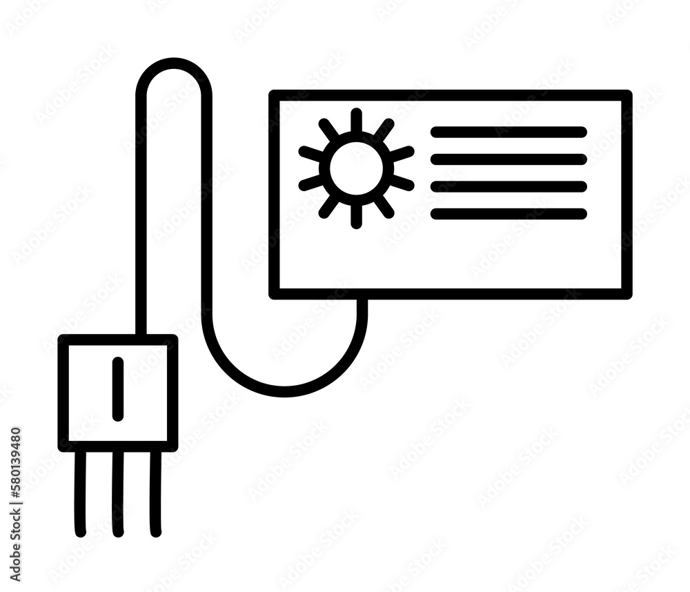 Poster smart farm, sensor icon. element of smart farm icon. thin line icon for website design and developme