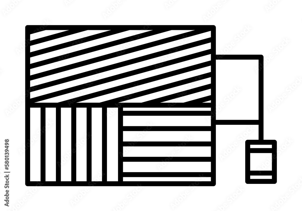 Poster smart farm, fields icon. element of smart farm icon. thin line icon for website design and developme