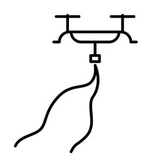 smart farm, drone icon. Element of smart farm icon. Thin line icon for website design and development, app development. Premium icon on white background