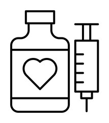 Injection, like icon. Element of social addict icon on white background