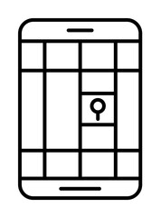 Prison, smartphone icon. Element of social addict icon on white background