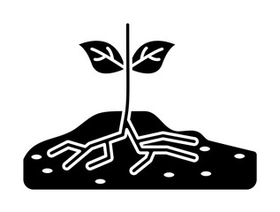 Soil ground leaves icon. Simple fertile land icons for ui and ux, website or mobile application on white background