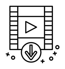 Play video streaming icon. Element of quit smoking icon on white background