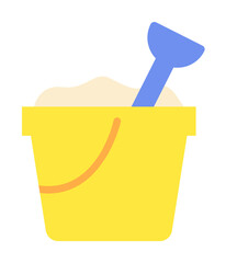 Sand, bucket icon. Simple color elements of vacation icons for ui and ux, website or mobile application on white background