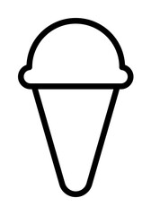 Fototapeta na wymiar Ice cream, eat icon. Simple line, outline elements of vacation icons for ui and ux, website or mobile application on white background