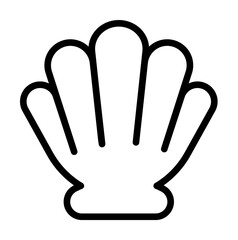 Obraz premium Shell, ocean icon. Simple line, outline elements of vacation icons for ui and ux, website or mobile application on white background