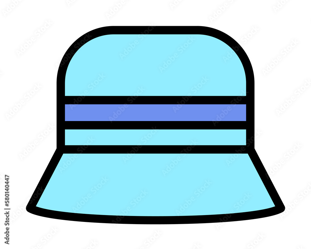 Poster panama, hat icon. simple color with outline elements of vacation icons for ui and ux, website or mob