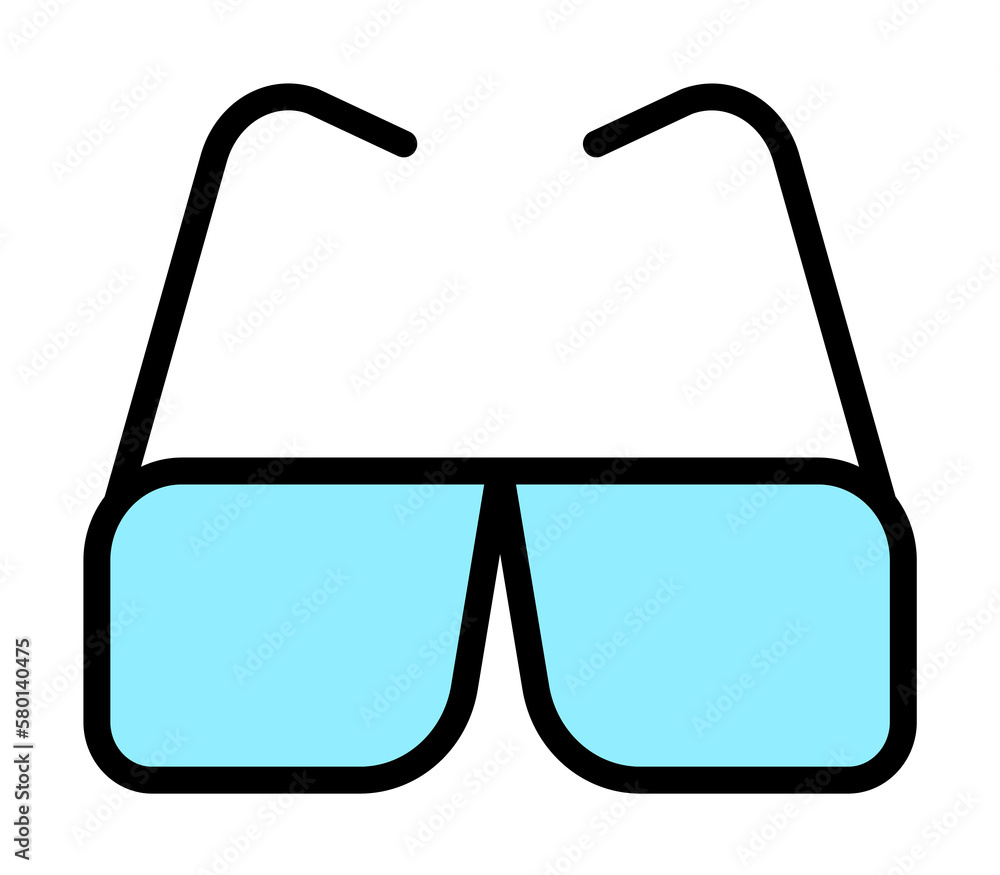 Poster sun, glasses icon. simple color with outline elements of vacation icons for ui and ux, website or mo