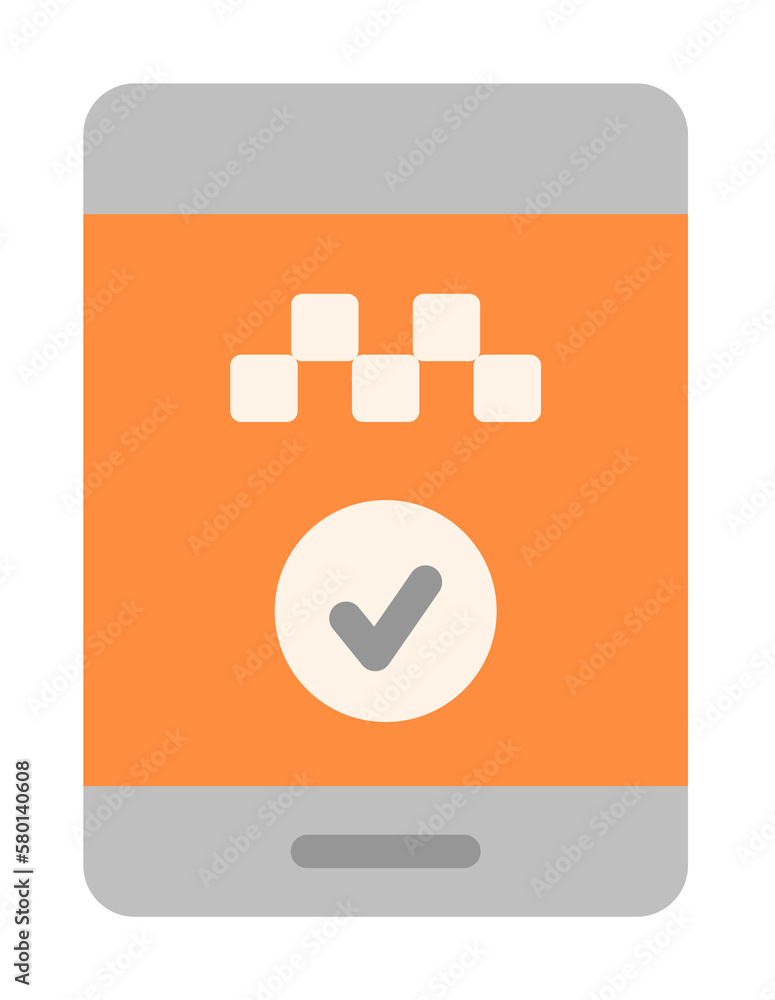 Aufkleber app, smartphone icon. simple color elements of taxi service icons for ui and ux, website or mobile a