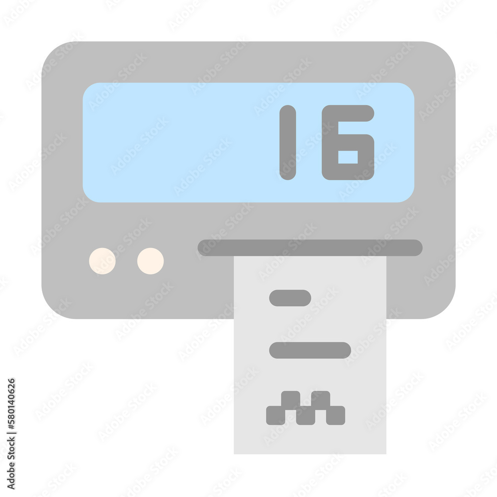 Poster taximeter icon. simple color elements of taxi service icons for ui and ux, website or mobile applica
