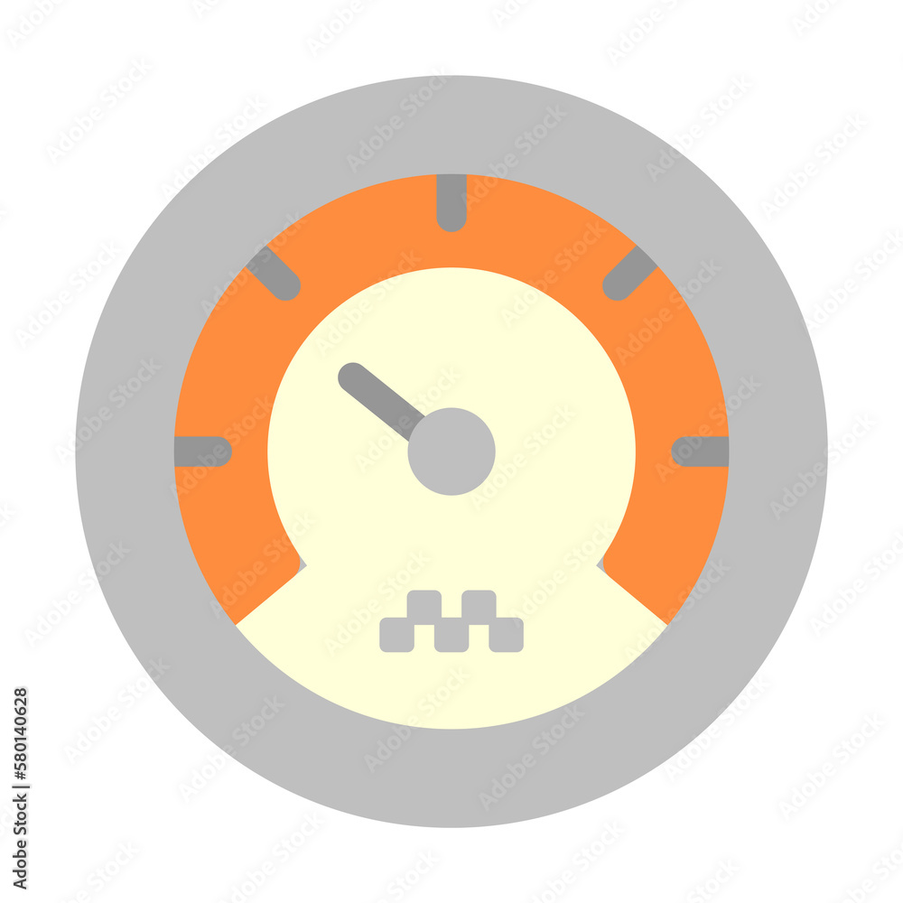Poster speedometer icon. simple color elements of taxi service icons for ui and ux, website or mobile appli