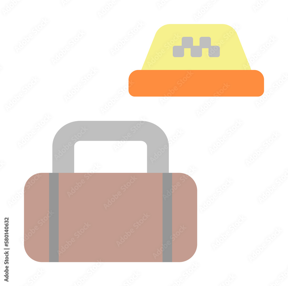 Poster luggage icon. simple color elements of taxi service icons for ui and ux, website or mobile applicati