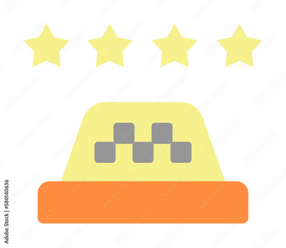 Poster rating, stars icon. simple color elements of taxi service icons for ui and ux, website or mobile app