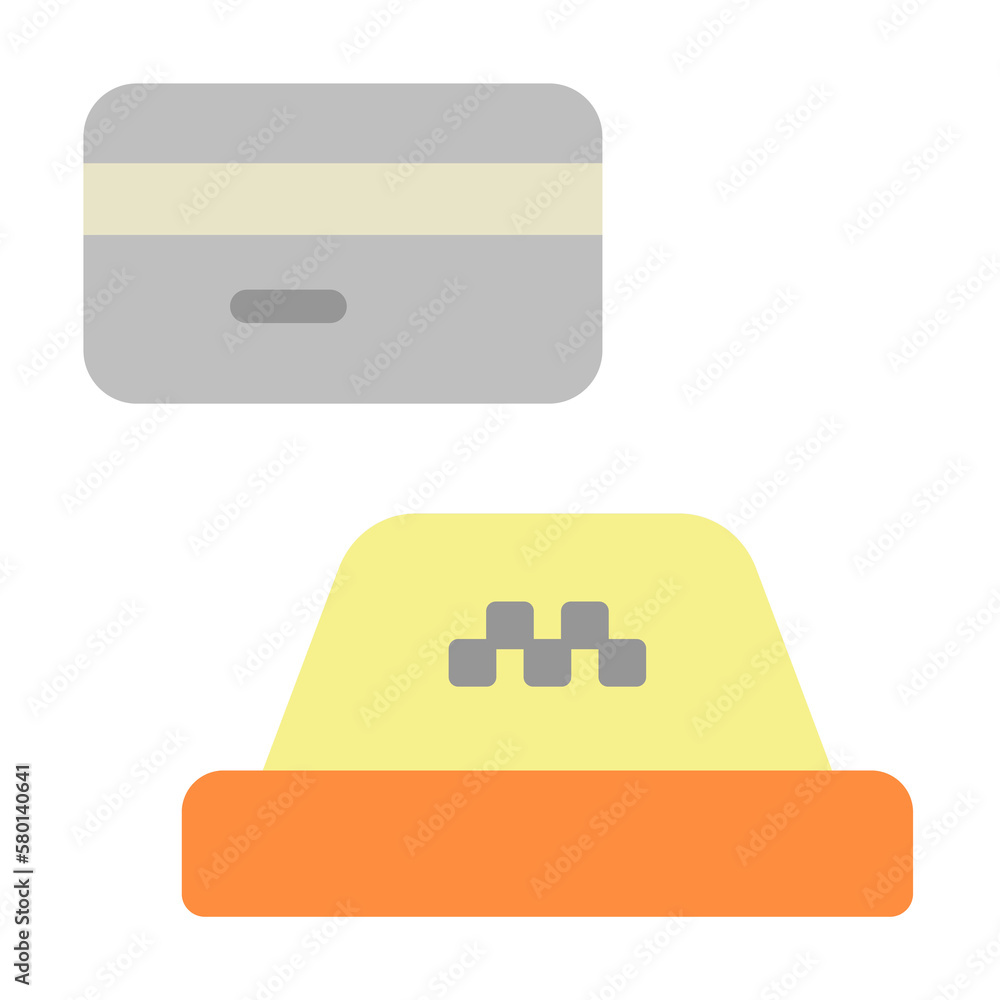 Poster payment, card icon. simple color elements of taxi service icons for ui and ux, website or mobile app