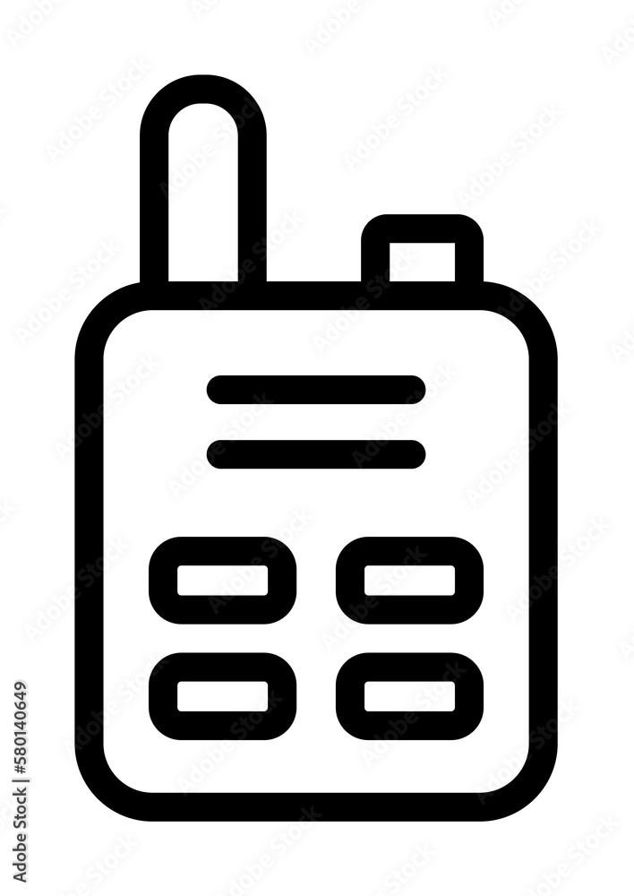 Poster radio icon. simple line, outline elements of taxi service icons for ui and ux, website or mobile app