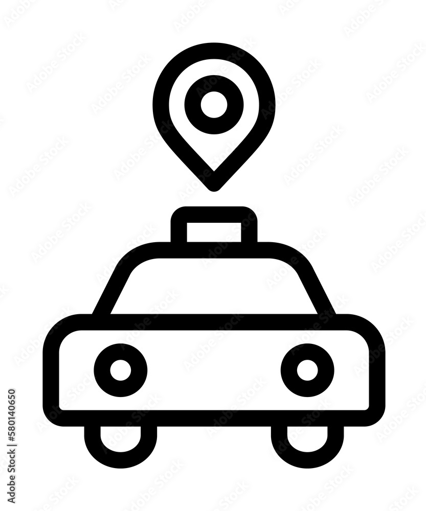 Poster location icon. simple line, outline elements of taxi service icons for ui and ux, website or mobile 