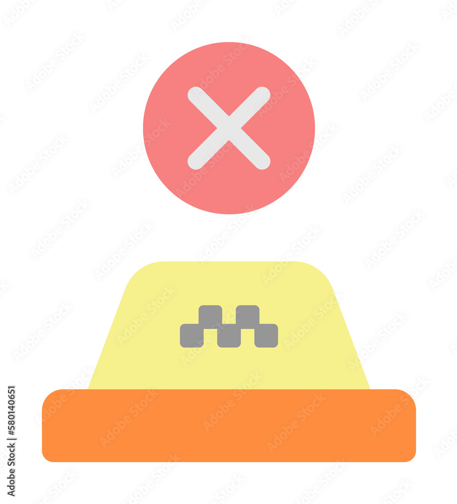 Poster office icon. simple color elements of taxi service icons for ui and ux, website or mobile applicatio