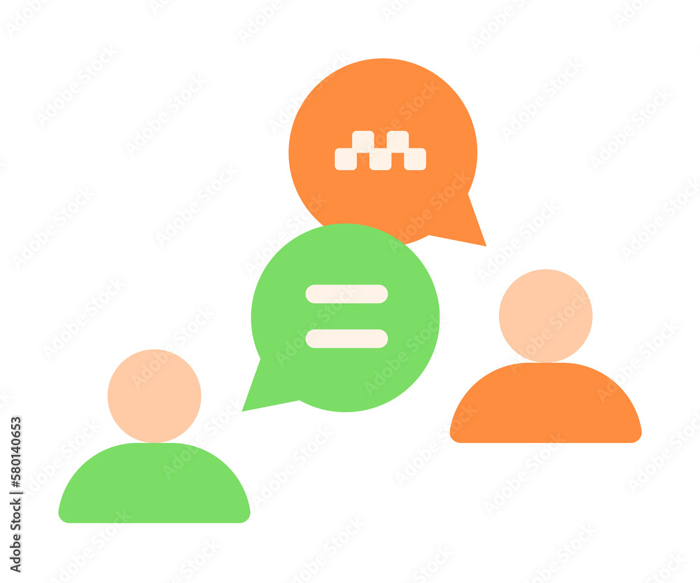 Poster conversation icon. simple color elements of taxi service icons for ui and ux, website or mobile appl