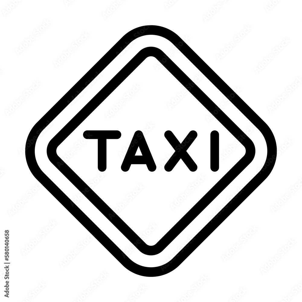 Poster sign icon. simple line, outline elements of taxi service icons for ui and ux, website or mobile appl