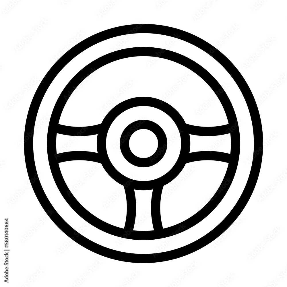 Aufkleber steering wheel icon. simple line, outline elements of taxi service icons for ui and ux, website or m