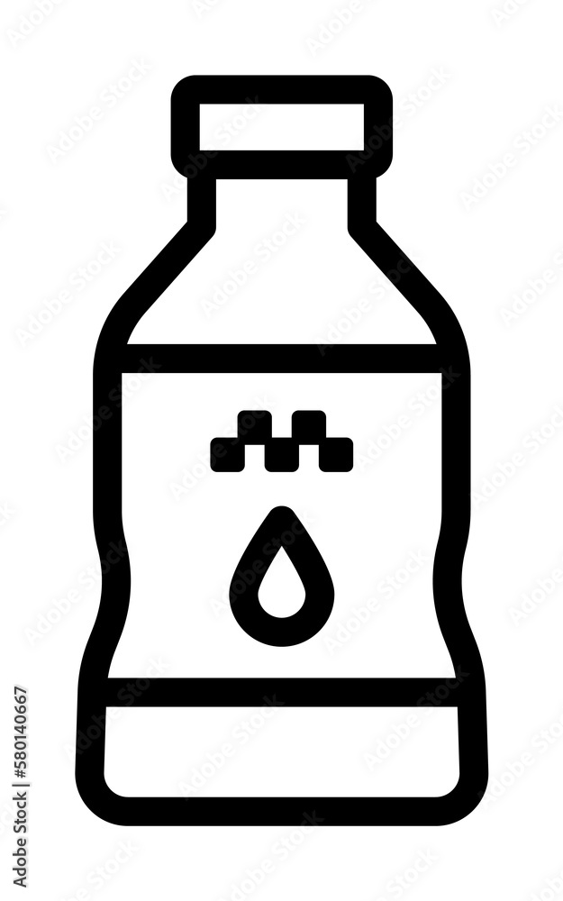 Poster water, bottle icon. simple line, outline elements of taxi service icons for ui and ux, website or mo