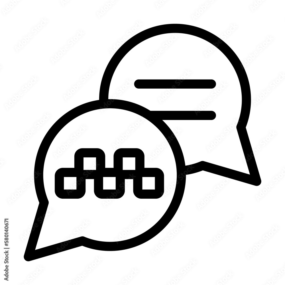 Poster conversation icon. simple line, outline elements of taxi service icons for ui and ux, website or mob