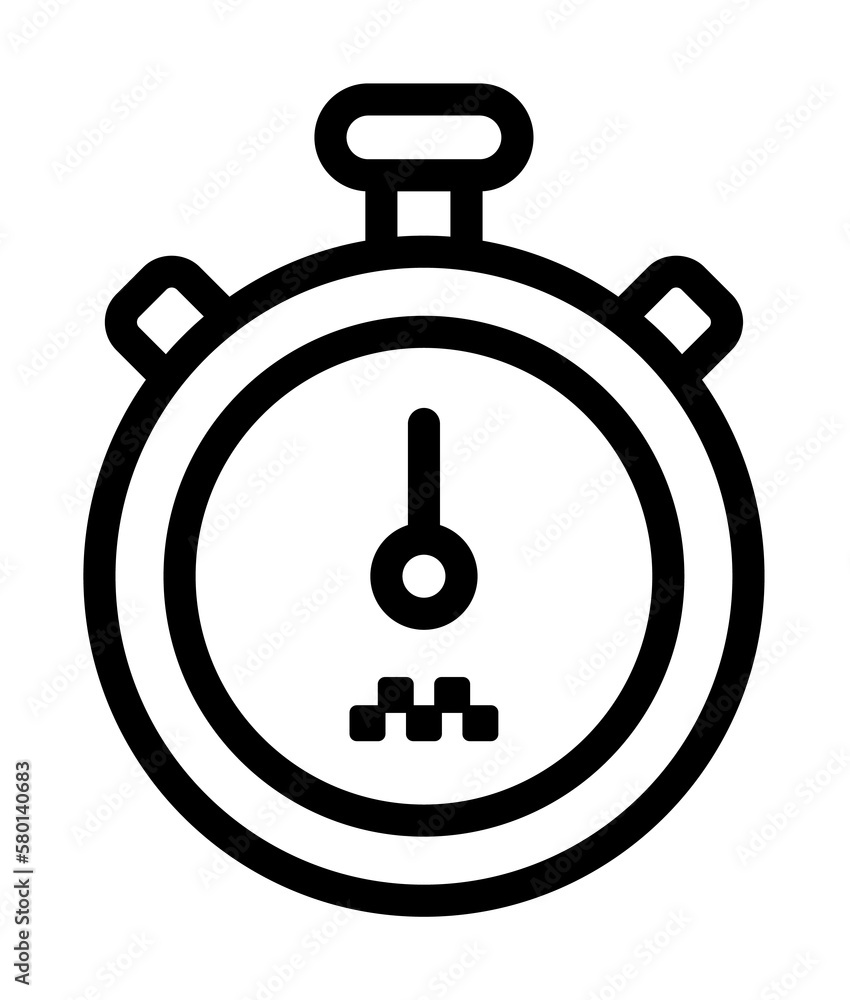 Aufkleber stopwatch icon. simple line, outline elements of taxi service icons for ui and ux, website or mobile