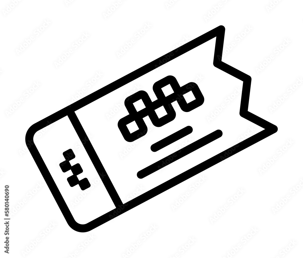 Poster ticket icon. simple line, outline elements of taxi service icons for ui and ux, website or mobile ap