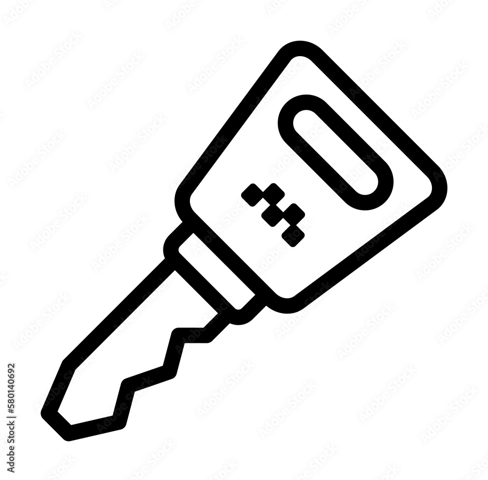 Aufkleber car key icon. simple line, outline elements of taxi service icons for ui and ux, website or mobile a