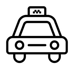 Taxi, car icon. Simple line, outline elements of taxi service icons for ui and ux, website or mobile application on white background