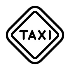 Sign icon. Simple line, outline elements of taxi service icons for ui and ux, website or mobile application on white background