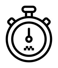 Stopwatch icon. Simple line, outline elements of taxi service icons for ui and ux, website or mobile application on white background