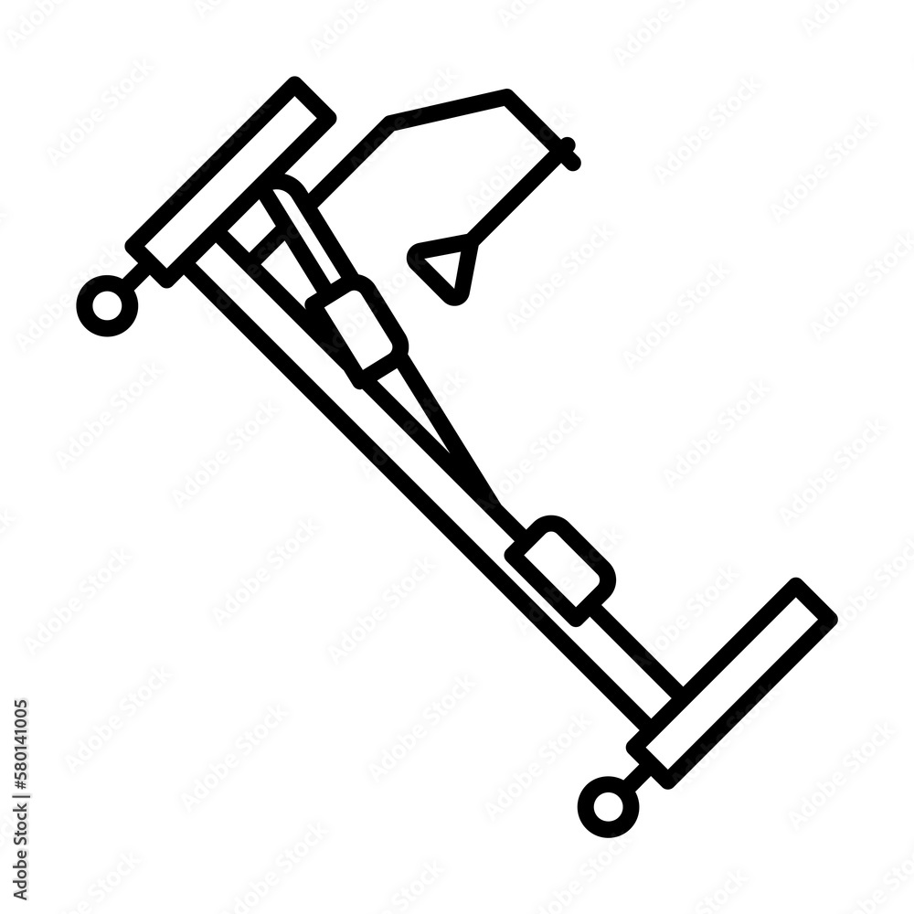 Poster traumatology bed icon. simple line, outline elements of traumatology icons for ui and ux, website or