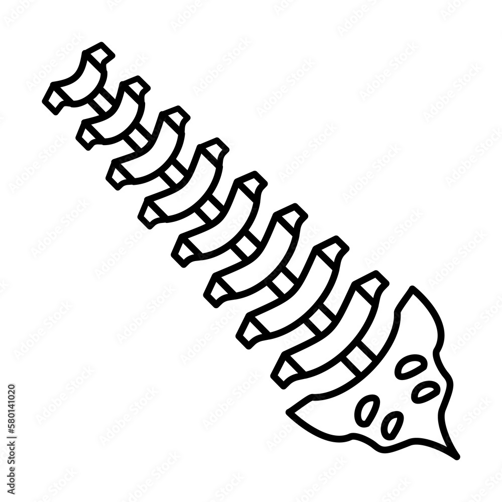 Aufkleber backbone lumbar spine vertebra icon. simple line, outline elements of traumatology icons for ui and 