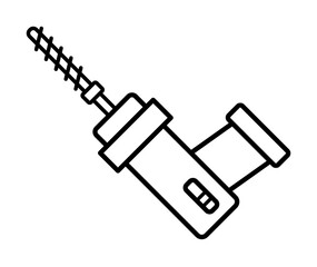 Medical drill leg icon. Simple line, outline elements of traumatology icons for ui and ux, website or mobile application on white background