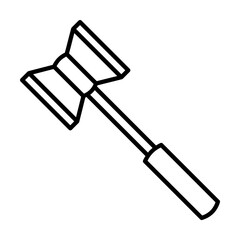 Medical hammer reflex icon. Simple line, outline elements of traumatology icons for ui and ux, website or mobile application on white background