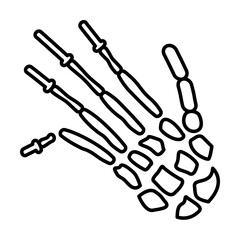 Obraz premium Fingers fracture bones icon. Simple line, outline elements of traumatology icons for ui and ux, website or mobile application on white background